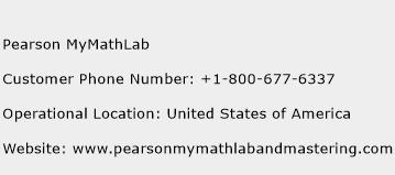 Pearson MyMathLab Phone Number Customer Service