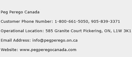 Peg Perego Canada Phone Number Customer Service