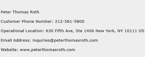 Peter Thomas Roth Phone Number Customer Service