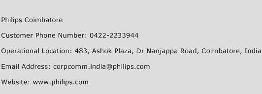 Philips Coimbatore Phone Number Customer Service