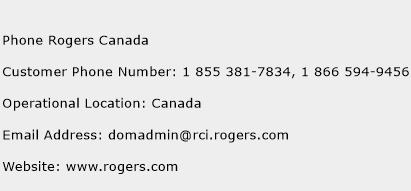 Phone Rogers Canada Phone Number Customer Service