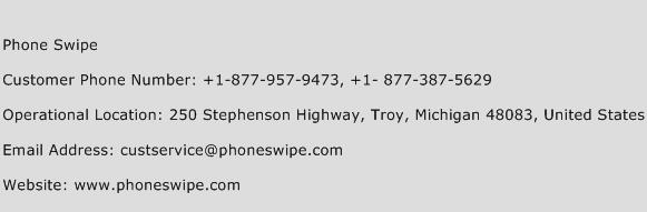 Phone Swipe Phone Number Customer Service