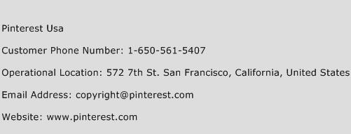 Pinterest Usa Phone Number Customer Service