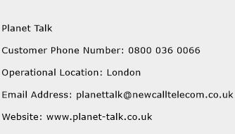 Planet Talk Phone Number Customer Service