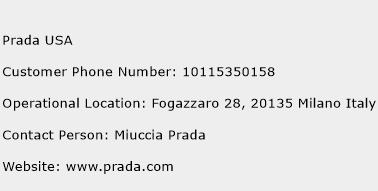 Prada USA Phone Number Customer Service