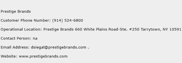 Prestige Brands Phone Number Customer Service