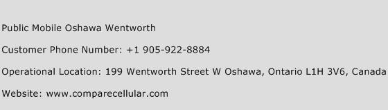 Public Mobile Oshawa Wentworth Phone Number Customer Service