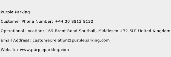 Purple Parking Phone Number Customer Service