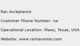 Rac Acceptance Phone Number Customer Service
