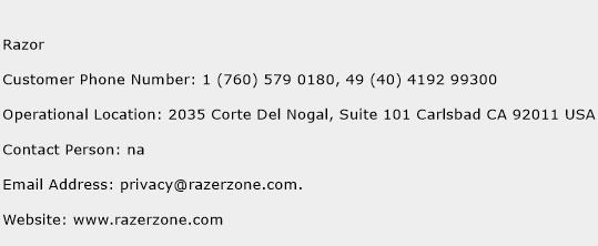 Razor Phone Number Customer Service