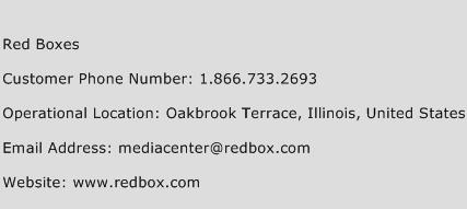Red Boxes Phone Number Customer Service