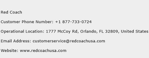 Red Coach Phone Number Customer Service