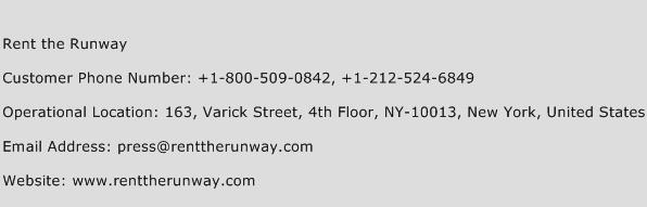 Rent the Runway Phone Number Customer Service