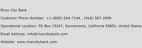 River City Bank Phone Number Customer Service
