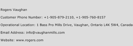 Rogers Vaughan Phone Number Customer Service