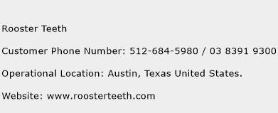 Rooster Teeth Phone Number Customer Service