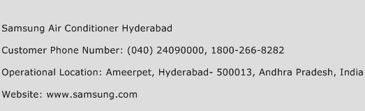Samsung Air Conditioner Hyderabad Phone Number Customer Service