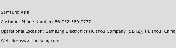 Samsung Asia Phone Number Customer Service