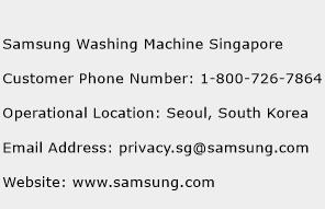 Samsung Washing Machine Singapore Phone Number Customer Service