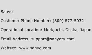 Sanyo Phone Number Customer Service