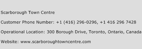Scarborough Town Centre Phone Number Customer Service