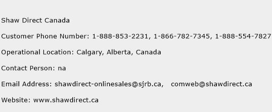 Shaw Direct Canada Phone Number Customer Service