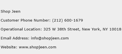 Shop Jeen Phone Number Customer Service