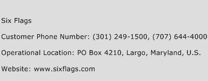 Six Flags Phone Number Customer Service