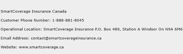SmartCoverage Insurance Canada Phone Number Customer Service