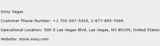 Sony Vegas Phone Number Customer Service