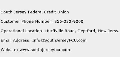 South Jersey Federal Credit Union Phone Number Customer Service
