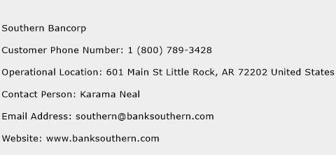 Southern Bancorp Phone Number Customer Service