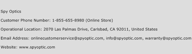 Spy Optics Phone Number Customer Service