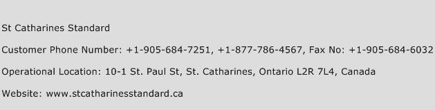 St Catharines Standard Phone Number Customer Service