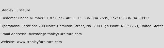 Stanley Furniture Phone Number Customer Service
