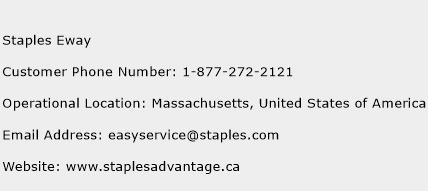 Staples Eway Phone Number Customer Service