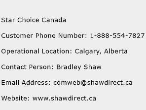 Star Choice Canada Phone Number Customer Service
