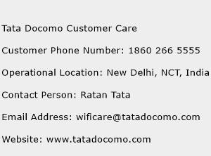 Tata Docomo Customer Care Phone Number Customer Service