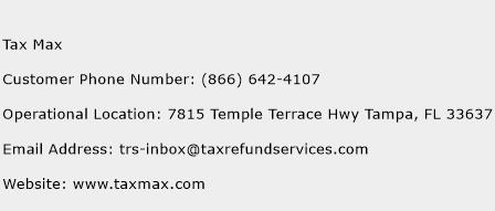 Tax Max Phone Number Customer Service