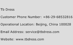 Tb Dress Phone Number Customer Service