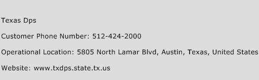Texas Dps Phone Number Customer Service