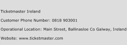 Ticketmaster Ireland Phone Number Customer Service