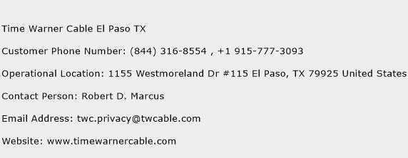 Time Warner Cable El Paso TX Phone Number Customer Service