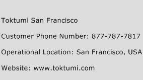 Toktumi San Francisco Phone Number Customer Service