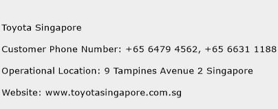 Toyota Singapore Phone Number Customer Service