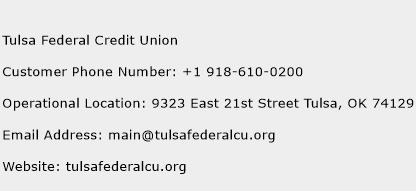 Tulsa Federal Credit Union Phone Number Customer Service