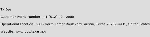 Tx Dps Phone Number Customer Service