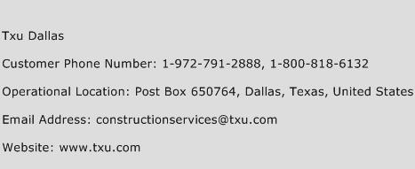 Txu Dallas Phone Number Customer Service