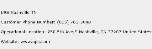 UPS Nashville TN Phone Number Customer Service