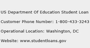US Department Of Education Student Loan Phone Number Customer Service